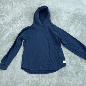 Roots Canada womens Navy Blue Cotton Pullover Hoodie Size Small Casual 0302